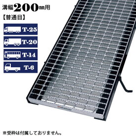 溝蓋 グレーチング 溝幅200mm用 普通目 適用荷重 T-25 T-20 T-14 T-6ノンスリップ LSハイテン 側溝用 LNM255-2
