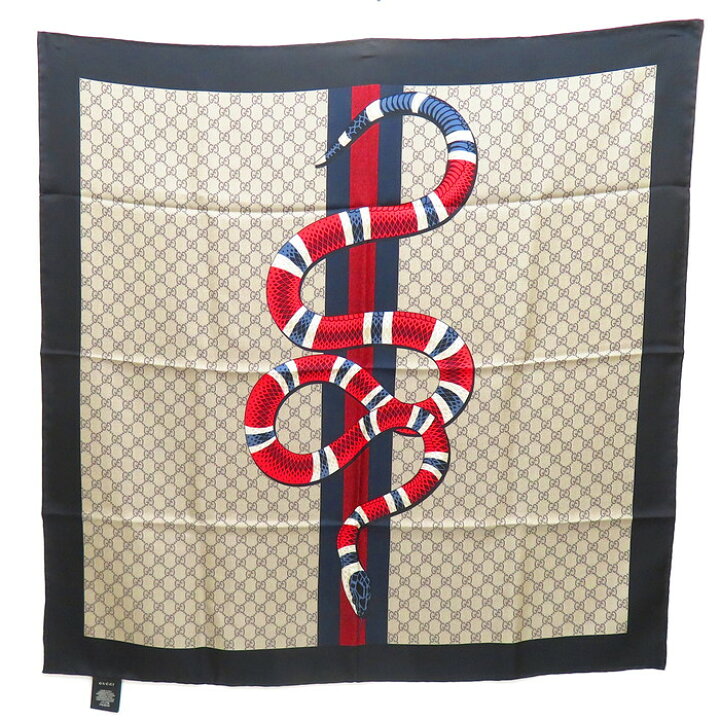 楽天市場】【GUCCI/グッチ】 429394 キングスネーク/蛇 大判 スカーフ 