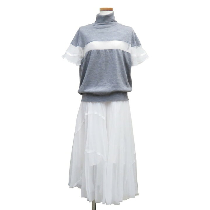 楽天市場】【Sacai/サカイ】 19-04652 タートルネック プリーツカート 