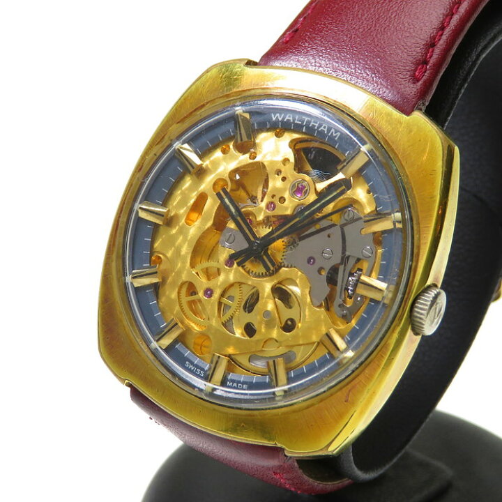楽天市場】【WALTHAM/ウォルサム】 OH済 両面スケルトン 腕時計 GP 