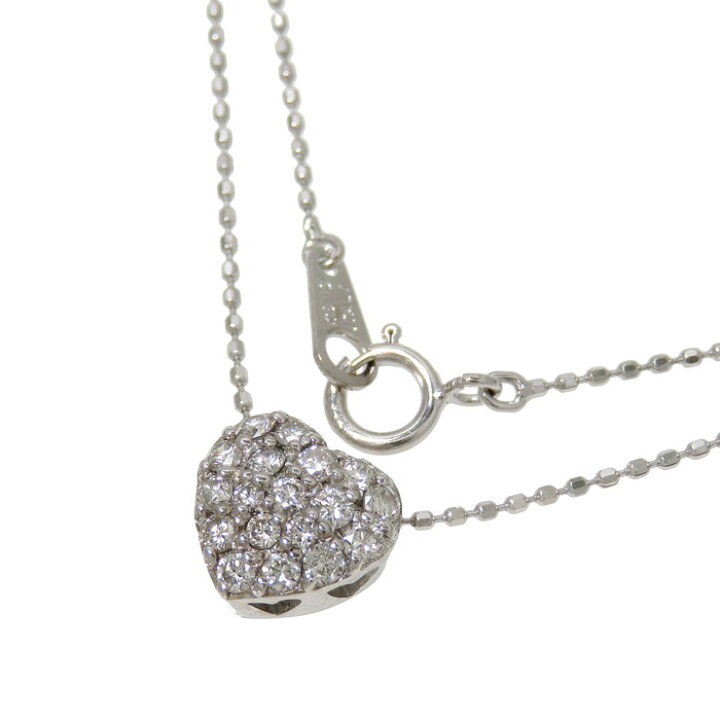 楽天市場】ハート パヴェデザイン ダイヤモンド 計0.30ct ネックレス 