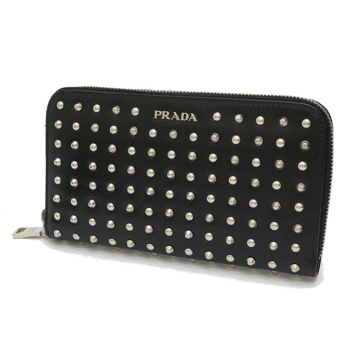 楽天市場】【PRADA/プラダ】 1M0506 スタッズ 長財布 パテントレザー  