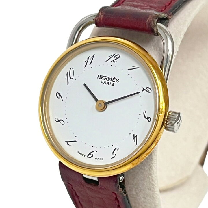 楽天市場】【HERMES/エルメス】 アルソー 71429 腕時計 GP/レザー 