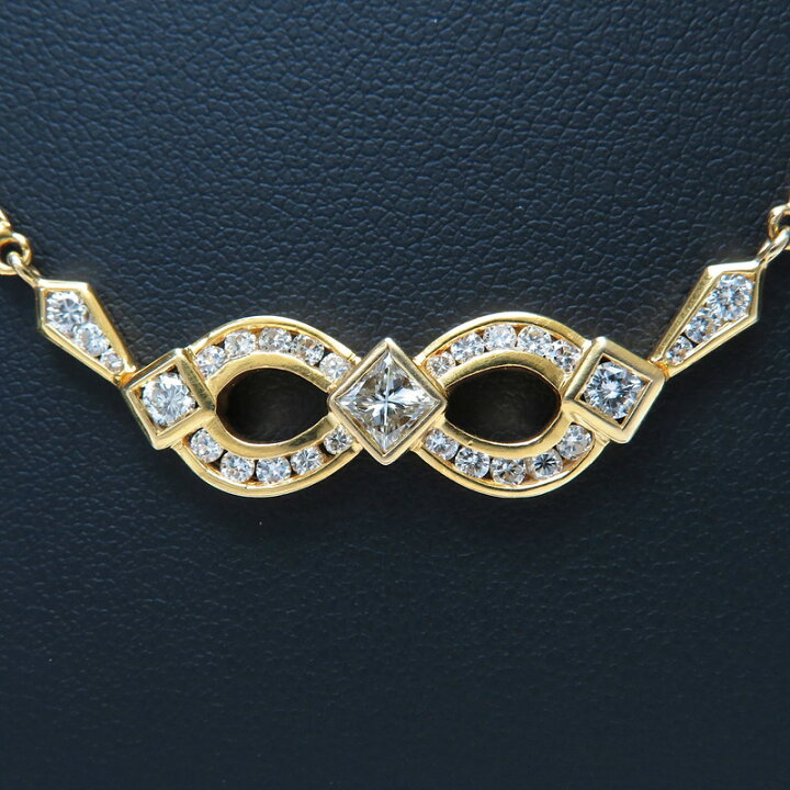 UNOAERRE/ウノアエレ】 ダイヤモンド 計1.09ct ネックレス K18ゴールド 