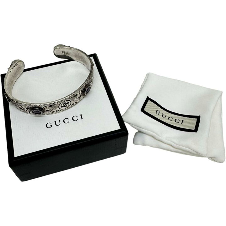 楽天市場】【GUCCI/グッチ】 紫色合成石 ブレスレット キャットヘッド 