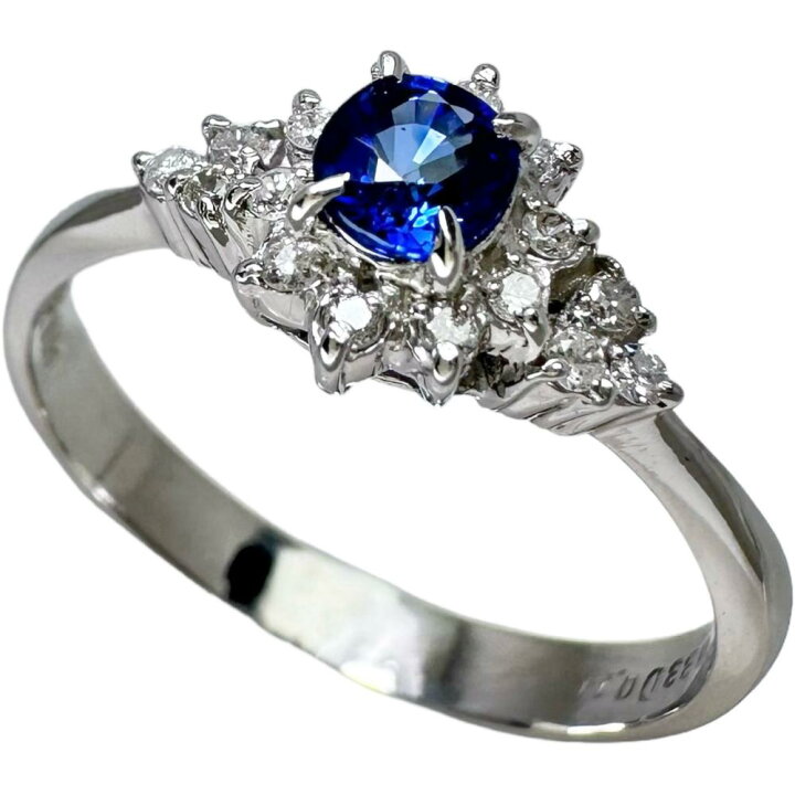 楽天市場】16号 サファイア 0.33ct ダイヤモンド 0.11ct リング・指輪 
