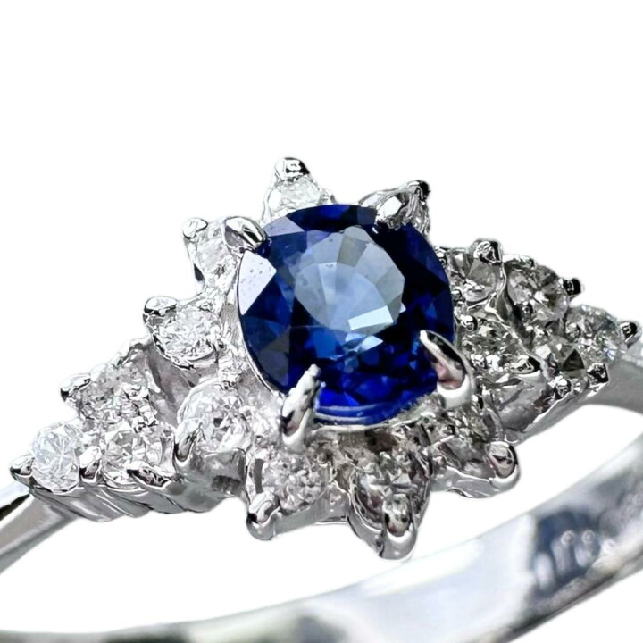 楽天市場】16号 サファイア 0.33ct ダイヤモンド 0.11ct リング・指輪 
