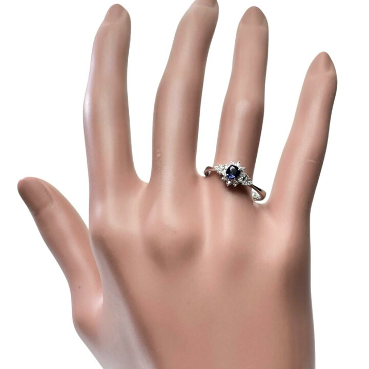 楽天市場】16号 サファイア 0.33ct ダイヤモンド 0.11ct リング・指輪 