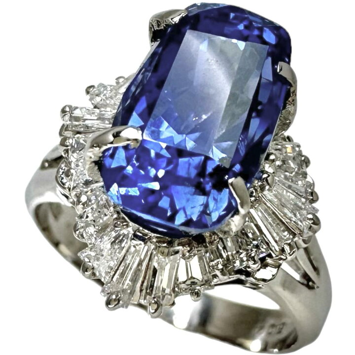 楽天市場】9.5号 非加熱コーンフラワーブルーサファイア 5.04ct 