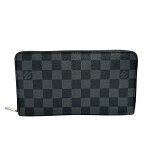 【LOUIS VUITTON/ルイ・ヴィトン】 ジッピーオーガナイザー ダミエ N63077 長財布 ダミエグラフィットキャンバス/PVC ブラック メンズ【中古】【真子質店】【GD】【MaKx】