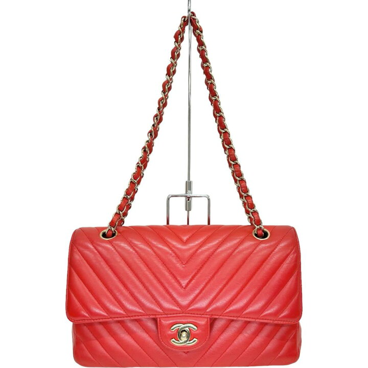 楽天市場】【CHANEL/シャネル】 Vステッチ WチェーンWフラップ A01112 