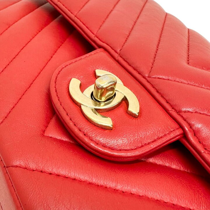 楽天市場】【CHANEL/シャネル】 Vステッチ WチェーンWフラップ A01112 