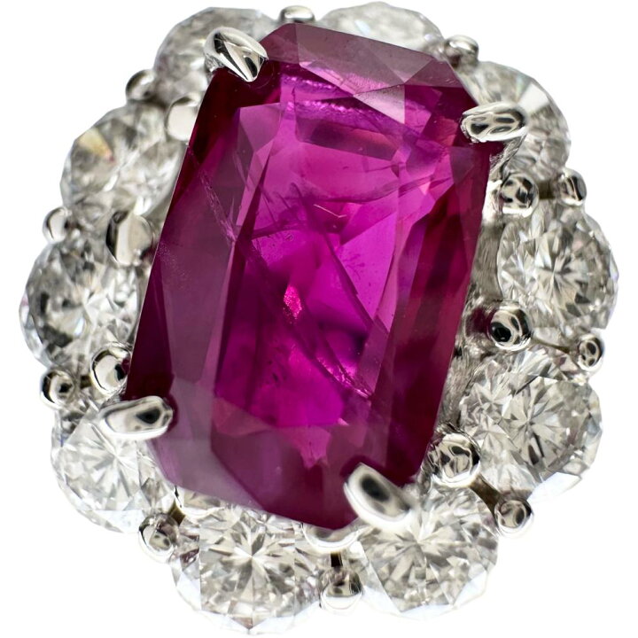 楽天市場】最終特価品 13号 ビルマ産ルビー 2.34ct ダイヤモンド 1.45 