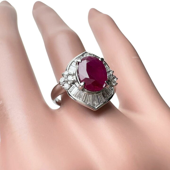 楽天市場】最終特価品 10.5号 ビルマ産ピジョンブラッドルビー 3.07ct  
