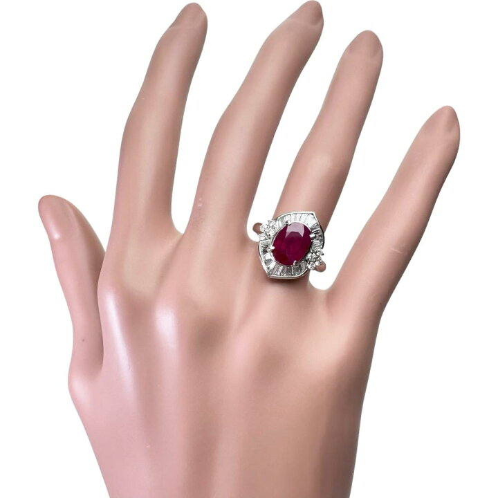 楽天市場】最終特価品 10.5号 ビルマ産ピジョンブラッドルビー 3.07ct  