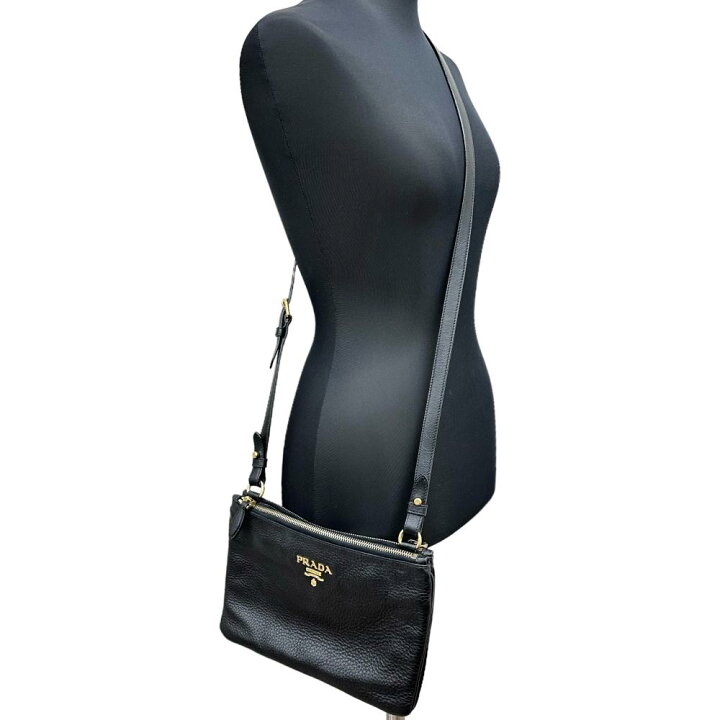 楽天市場】【PRADA/プラダ】 1BH013 ショルダーバッグ レザー ブラック 