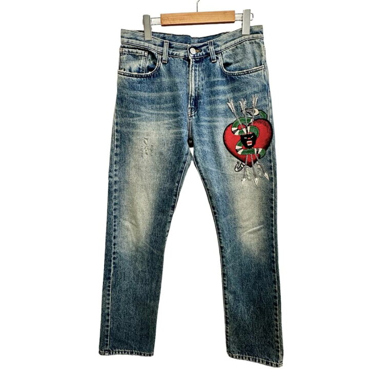 楽天市場】【GUCCI/グッチ】 スネーク デニムパンツ コットン100 
