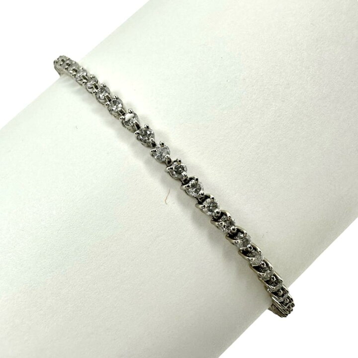 楽天市場】テニスデザイン ダイヤモンド 計2.00ct ブレスレット Pt850 