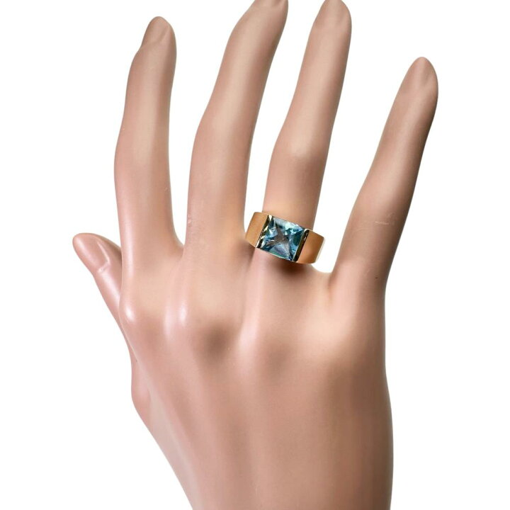 楽天市場】9.5号 ブルートパーズ 2.18ct リング・指輪 K18ゴールド 18 