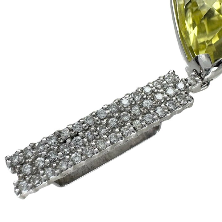楽天市場】イエロークォーツ 20.00ct ダイヤモンド 0.42ct ペンダント  