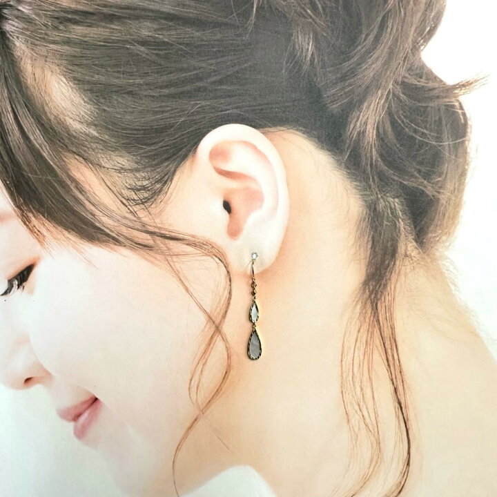 楽天市場】ぶら下がり フック シェル ピアス K18ゴールド 18金 1.8g  