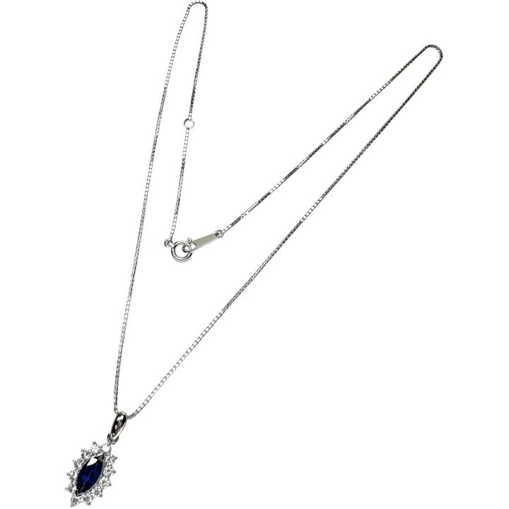 楽天市場】サファイア 0.63ct ダイヤモンド 計0.43ct ネックレス Pt900 
