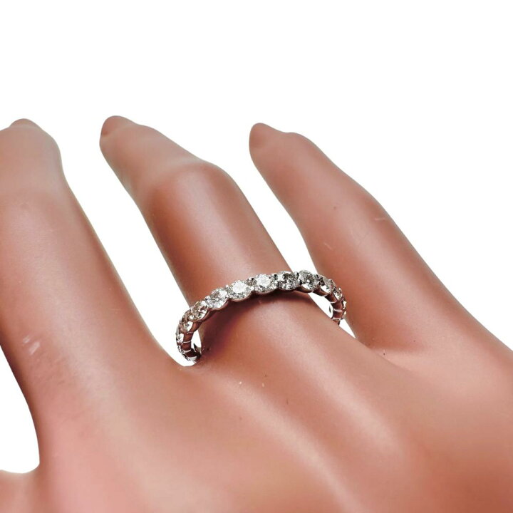 楽天市場】10号 エタニティ ダイヤモンド 計1.00ct リング・指輪 K18WG 