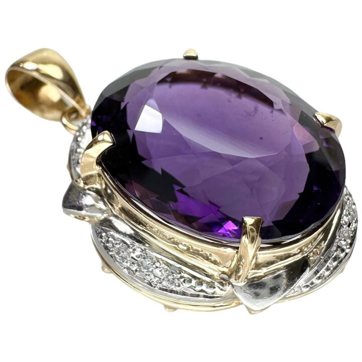 楽天市場】アメジスト 19.15ct ダイヤモンド 0.10ct ペンダントトップ 