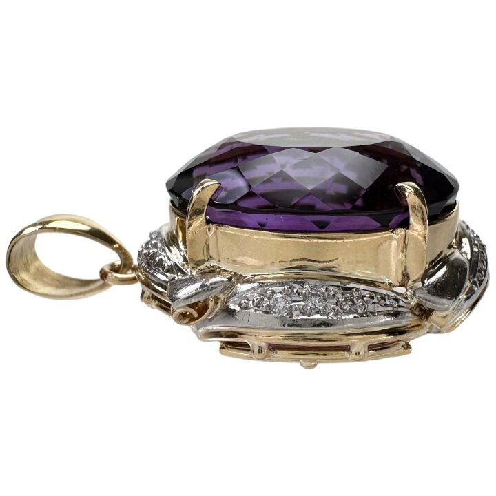楽天市場】アメジスト 19.15ct ダイヤモンド 0.10ct ペンダントトップ 