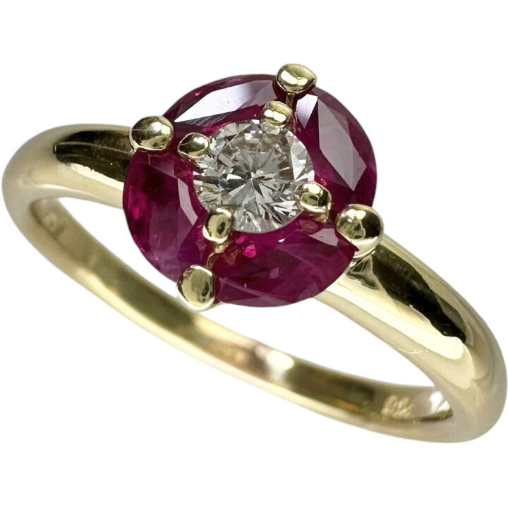 楽天市場】15号 ルビー 0.57ct ダイヤモンド 0.16ct リング・指輪 K18 