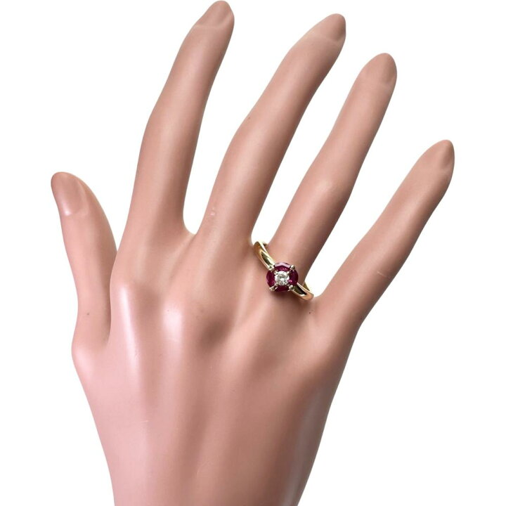 楽天市場】15号 ルビー 0.57ct ダイヤモンド 0.16ct リング・指輪 K18 