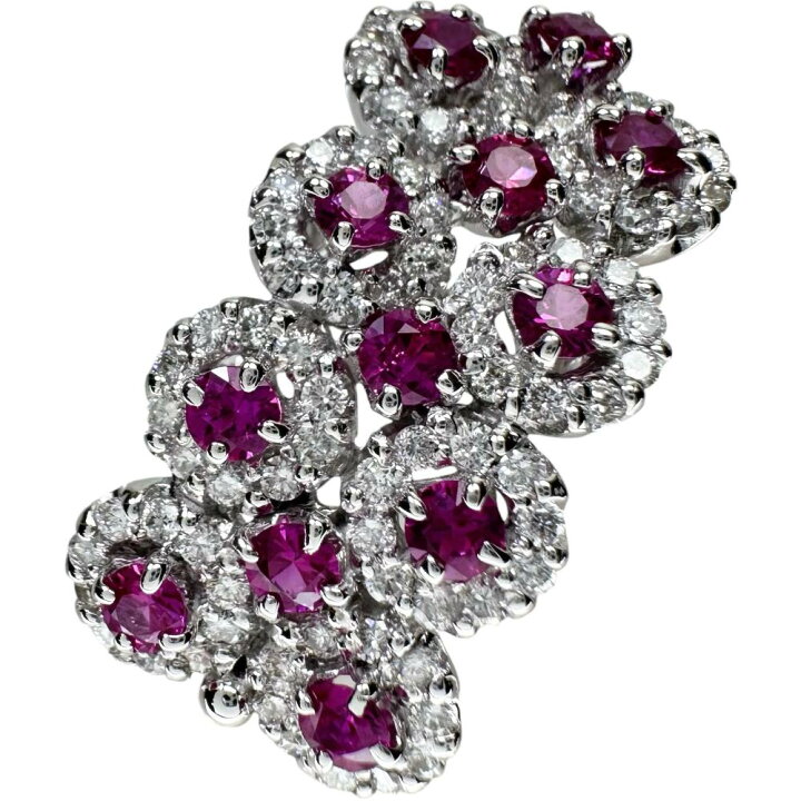 楽天市場】ルビー 1.26ct ダイヤモンド 0.81ct ペンダントトップ K18WG 