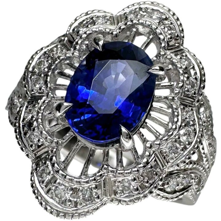 楽天市場】13号 サファイア 2.12ct ダイヤモンド 計0.29ct リング 