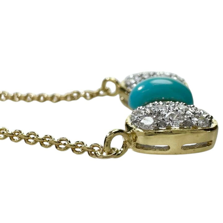 楽天市場】リボンモチーフ トルコ石/ターコイズ ダイヤモンド 計0.25ct 