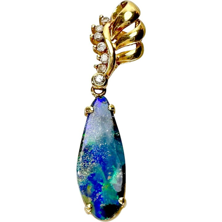 楽天市場】ボルダーオパール 2.94ct ダイヤモンド 0.12ct ペンダント 