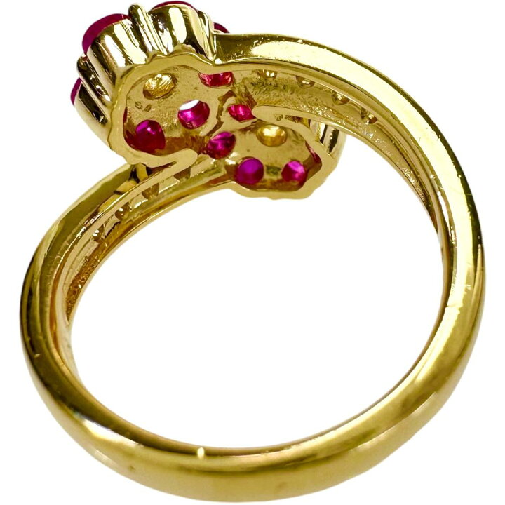 楽天市場】10号 花 フラワー ルビー 1.15ct ダイヤモンド 0.35ct 