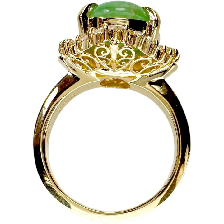 楽天市場】11.5号 翡翠/ヒスイ 5.35ct ダイヤモンド 0.52ct リング 