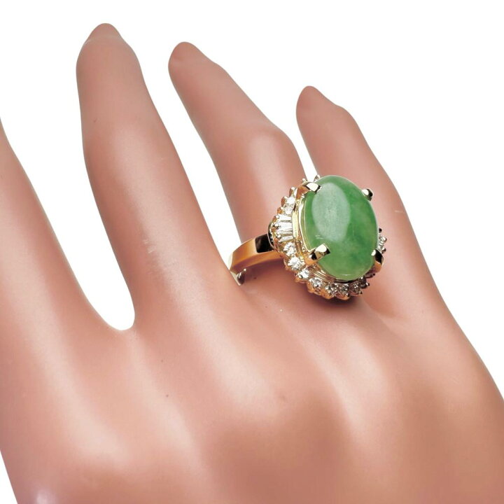 楽天市場】11.5号 翡翠/ヒスイ 5.35ct ダイヤモンド 0.52ct リング 