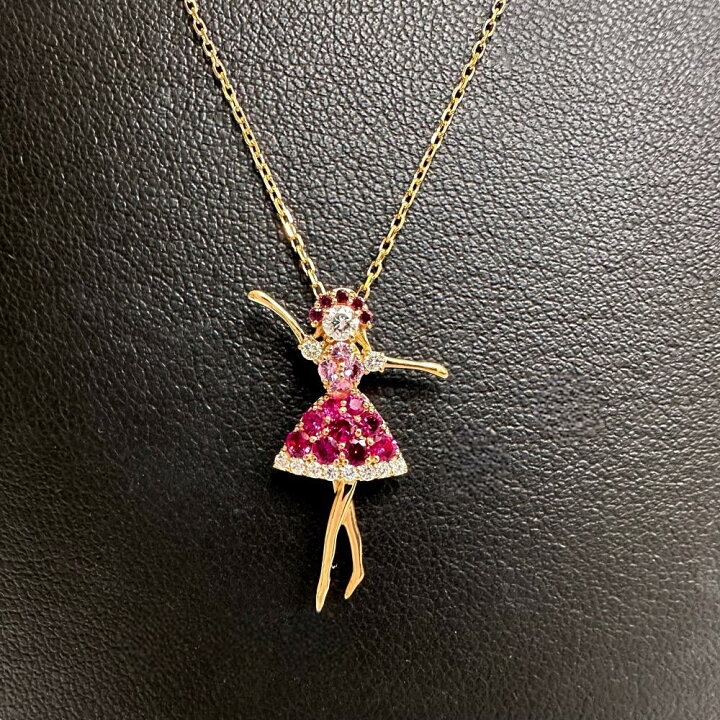 楽天市場】踊り子 ダイヤモンド 計0.15ct ルビー 計0.28ct ピンク 