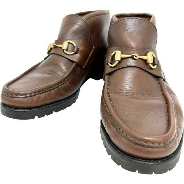 楽天市場】【GUCCI/グッチ】 ホースビット(アンクル) ブーツ レザー 