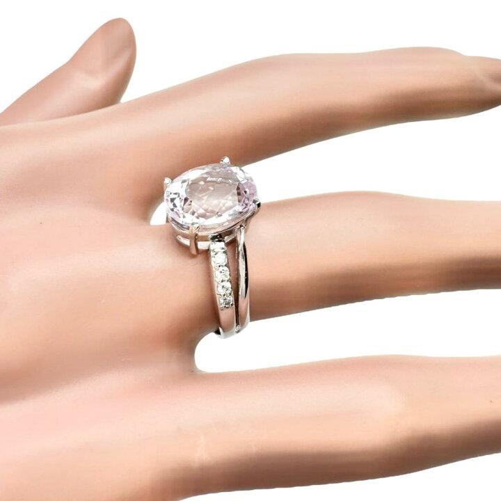 楽天市場】11号 クンツァイト 4.73ct ダイヤモンド 0.12ct リング 