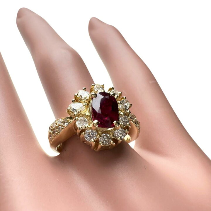 楽天市場】12.5号 ルビー 1.07ct ダイヤモンド 計0.90ct リング・指輪 