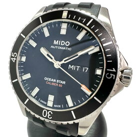 【MIDO/ミドー】オーシャンスター M026430A 腕時計 ステンレススチール/ラバー 自動巻き/オートマ 黒文字盤/黒ラバーベルト メンズ【中古】【真子質店】【GD】【MoxY】