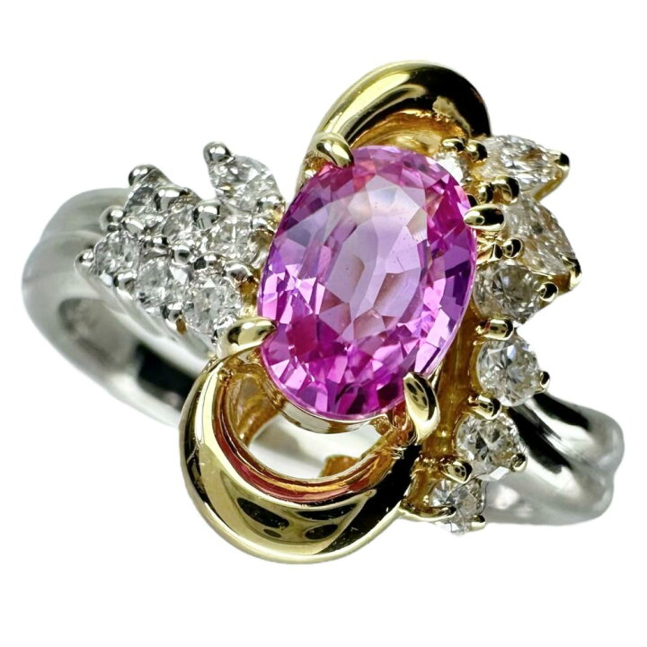 楽天市場】17号 ピンクサファイア 1.10ct ダイヤモンド 0.29ct リング 