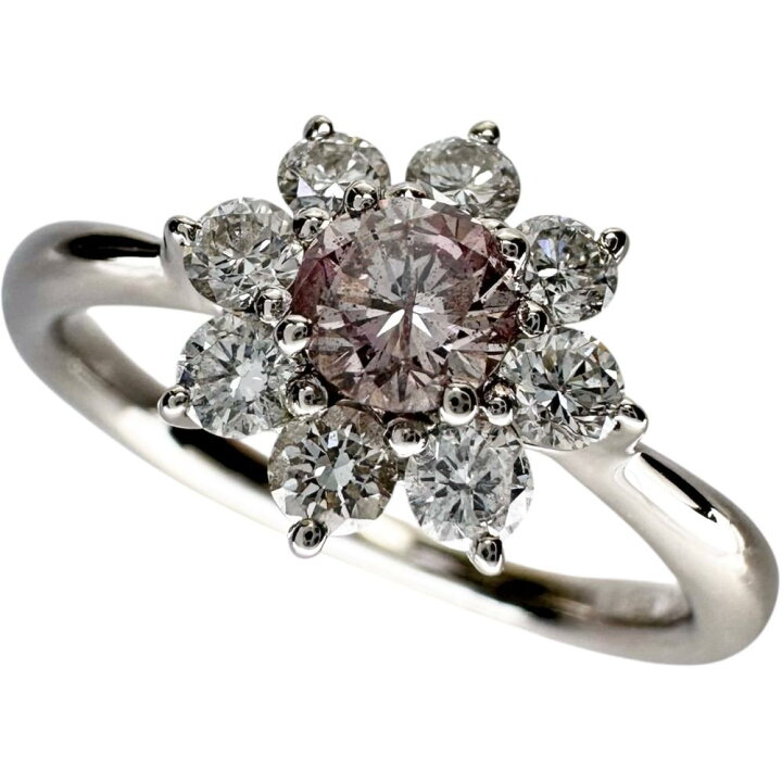 楽天市場】12号 フラワーモチーフ ピンクダイヤモンド 0.248ct  