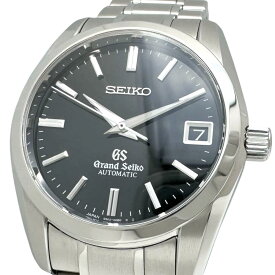 【SEIKO/セイコー】 SBGR053/9S65-00B0 グランドセイコー 裏スケルトン 腕時計 ステンレススチール 自動巻き/オートマ ブラック文字盤/シルバーベルト メンズ【中古】【真子質店】【GD】【TTMiMi】
