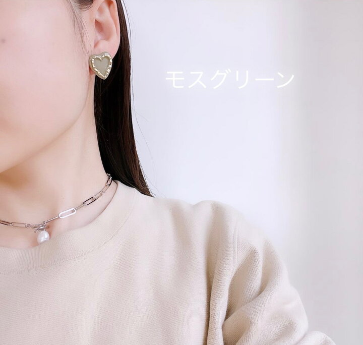 楽天市場】ピアス イヤリング インポートボタンハートピアス チタン 