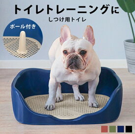 ペットトイレ ポール付き 犬 トイレ 大型 トイレ 犬用トイレ トイレトレーニング 防災 ペット かわいい おしゃれ シンプル ペットトイレ イヌ いぬ ペットケア しつけ トレーニング 初心者 トイレ容器 枠付き 犬トイレ