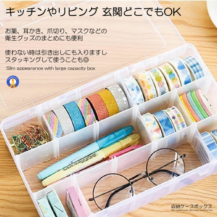 楽天市場】5個セット マスキングテープ 収納ケース 透明 マステ クリア 