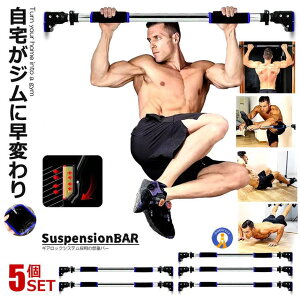 5個セット 懸垂バー 自宅 壁 突っ張り棒 チンニング ギアロック 30秒 簡単設置 ダイエット ホームジム 最大耐荷重150kg チンニングバー ぶら下がり フィットネス 送料無料 ZITAKENBA